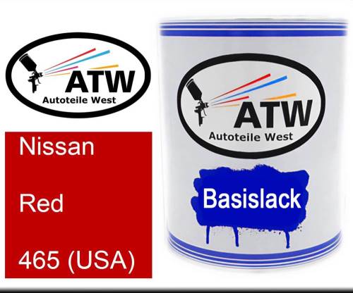 Nissan, Red, 465 (USA): 1L Lackdose, von ATW Autoteile West.